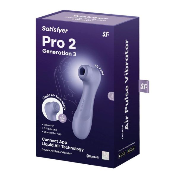 SATISFYER PRO 2 GENERATION 3 WITH LIQUID AIR - LILLA - BLUETOOTH/APP