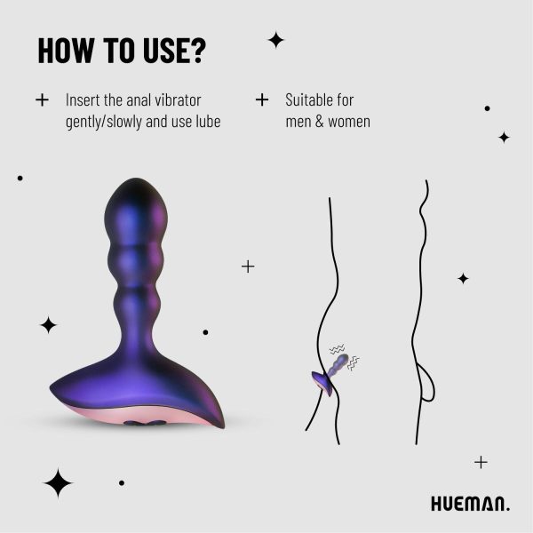 HUEMAN FJERNSTYRET ANAL VIBRATOR