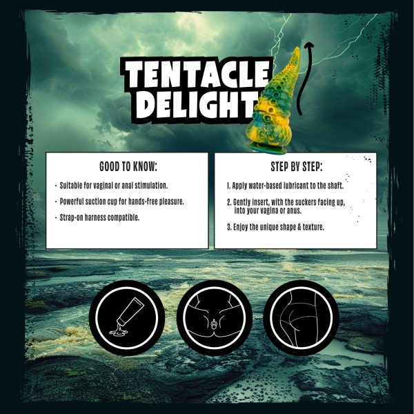 MYTHICAL MATES - TENACLE DELIGHT DILDO 22CM MED SUGEKOP