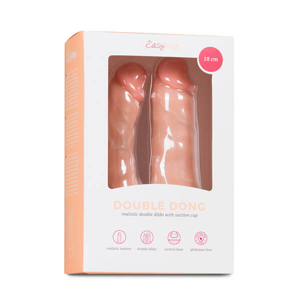 Sexlegetøj - EASYTOYS - REALISTISK DOUBLE DONG 18CM - Nautii.dk EASYTOYS - REALISTISK DOUBLE DONG 18CM