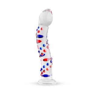 GILDO - GLAS G-PUNKT DILDO MED STIMULANS KNOPPER