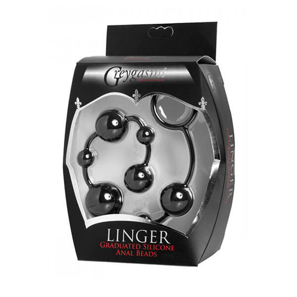 Sexlegetøj - GREYGASMS - LINGER GRADUATED SILIKONE ANAL KUGLER - Nautii.dk GREYGASMS - LINGER GRADUATED SILIKONE ANAL KUGLER