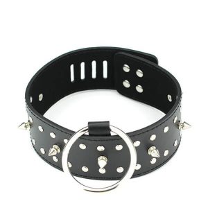 PLAYHARD - SPIKES COLLAR MED LÅS & KÆDE