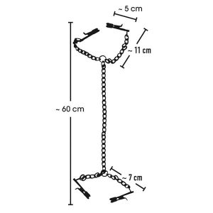 FETISH COLLECTION - BRYST OG KLITORIS KLEMMER MED KÆDE