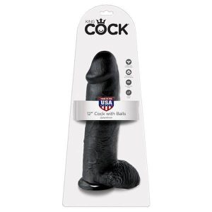 KING COCK - HUGE BLACK DILDO 30CM