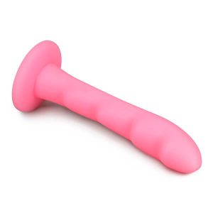 STRAP U - RIPPLES PINK SILIKONE DILDO 17CM