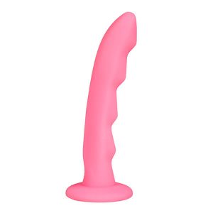 STRAP U - RIPPLES PINK SILIKONE DILDO 17CM