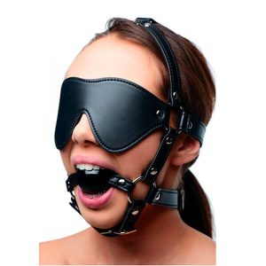 STRICT - BLINDFOLD HARNESS MED BALL GAG