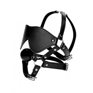 STRICT - BLINDFOLD HARNESS MED BALL GAG